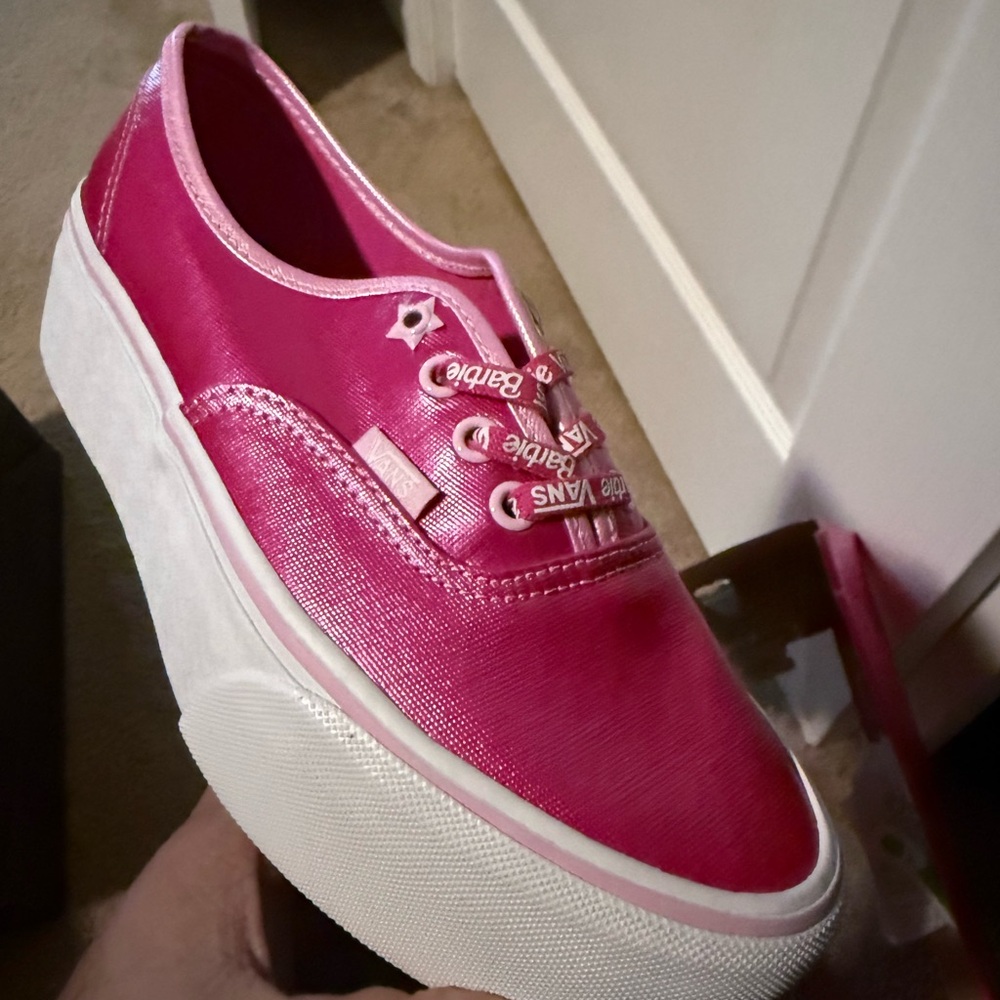 Vans Women's Barbie platform women’s 7.5 Pink Canvas Sneakers